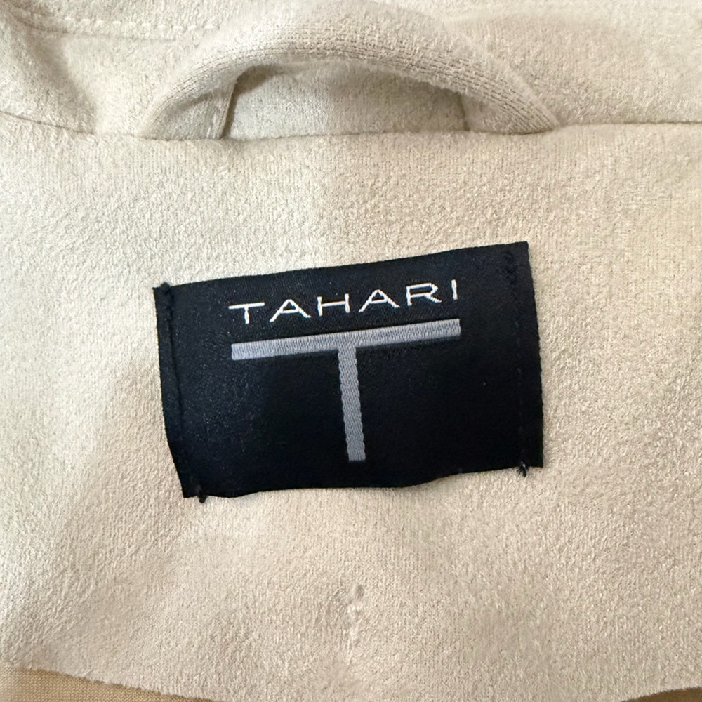 Tahari Beige Double Breasted Midi Blazer - Picture 8 of 9